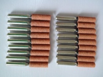 6*8*25高级 带柄砂轮 火石仔 磨头 (颜色为 粉.蓝.白)