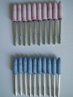 3*20*6/3*20*7高级 带柄砂轮 火石仔 小磨头 (颜色为 粉.蓝.白.棕.青)